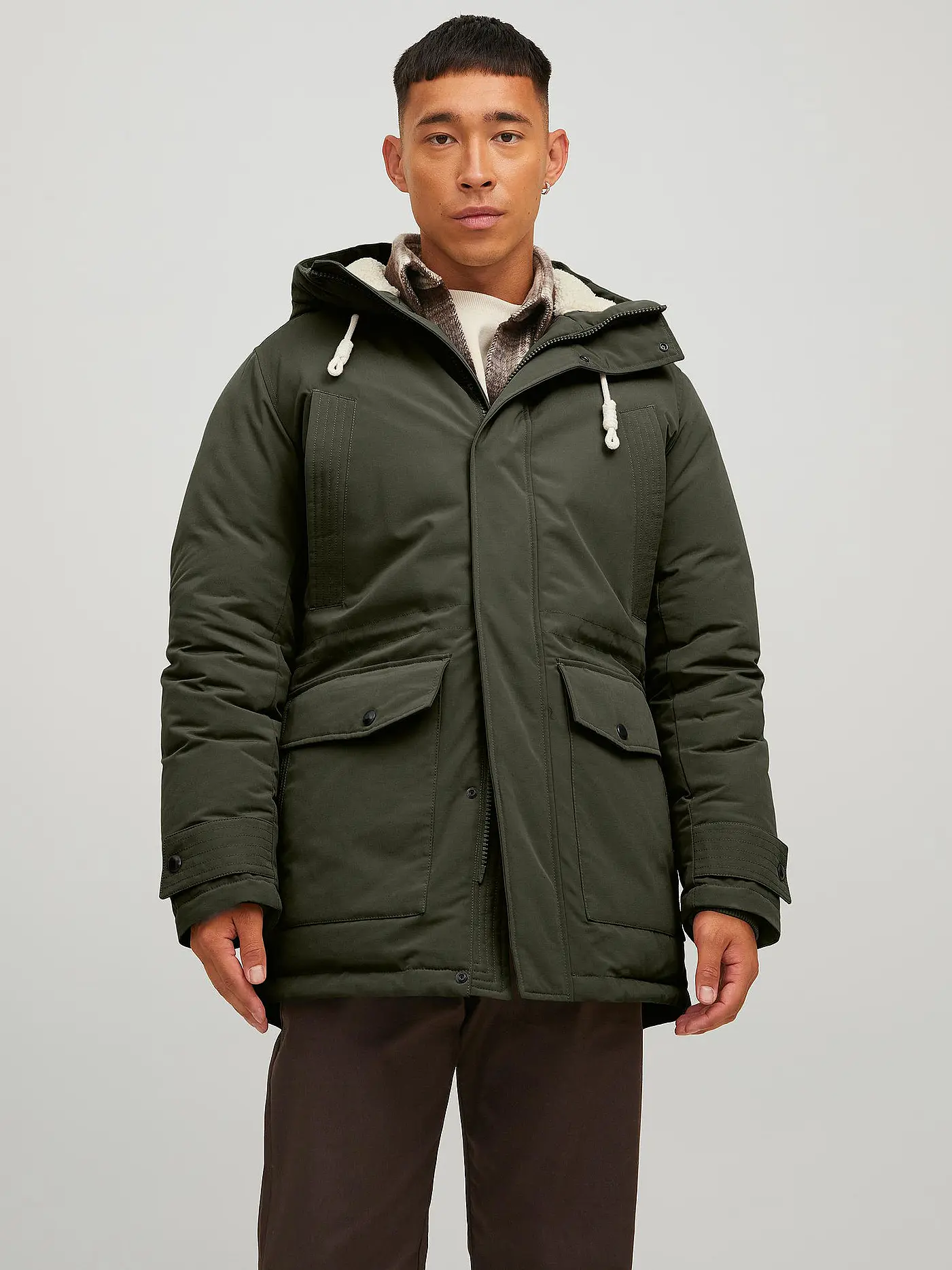 JACK & JONES | Parka JJEMASH TEDDY | olive